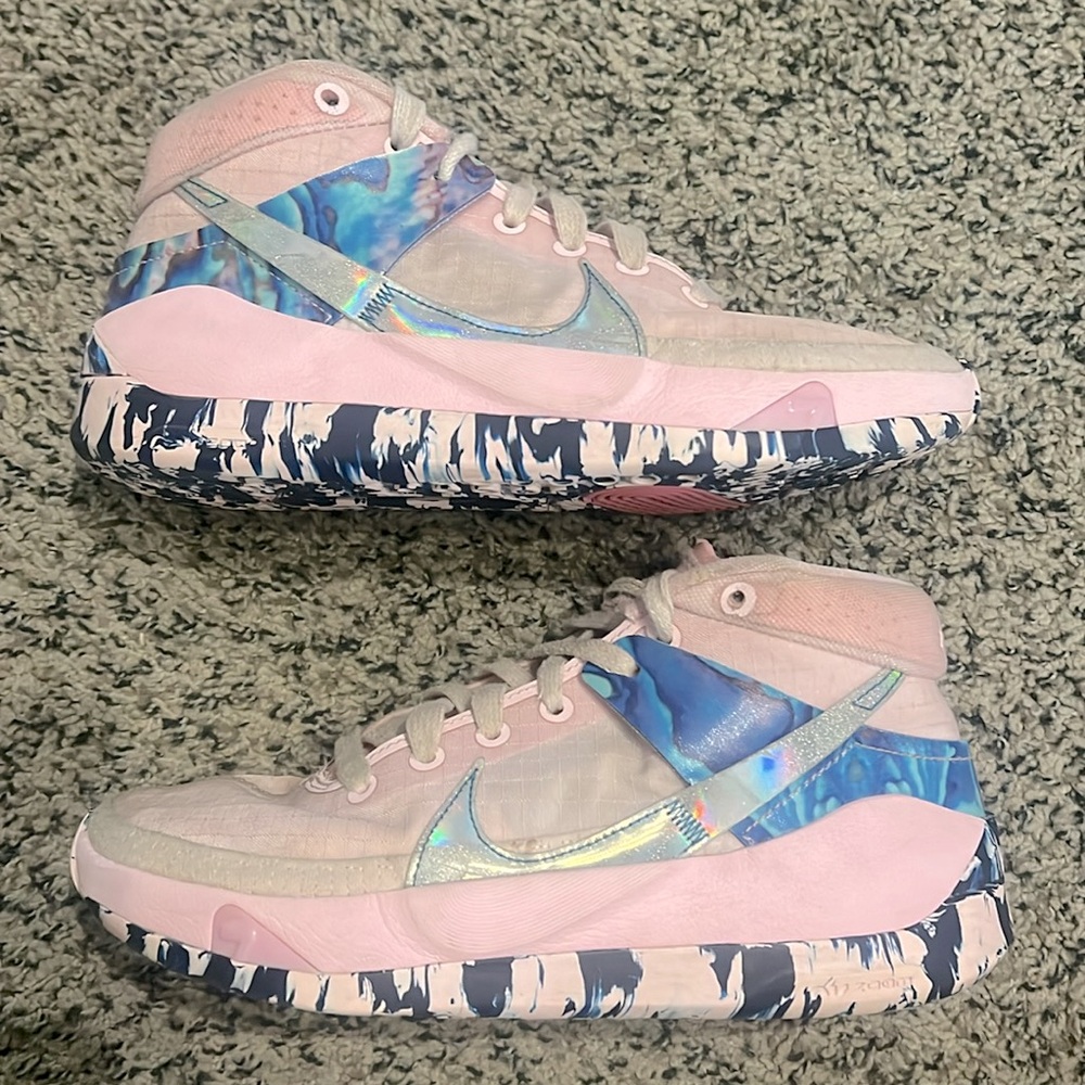 Nike KD 13 Pink Foam Blue Void Size Mens 6 Women’s 7.5 Basketball Shoes Sneakers